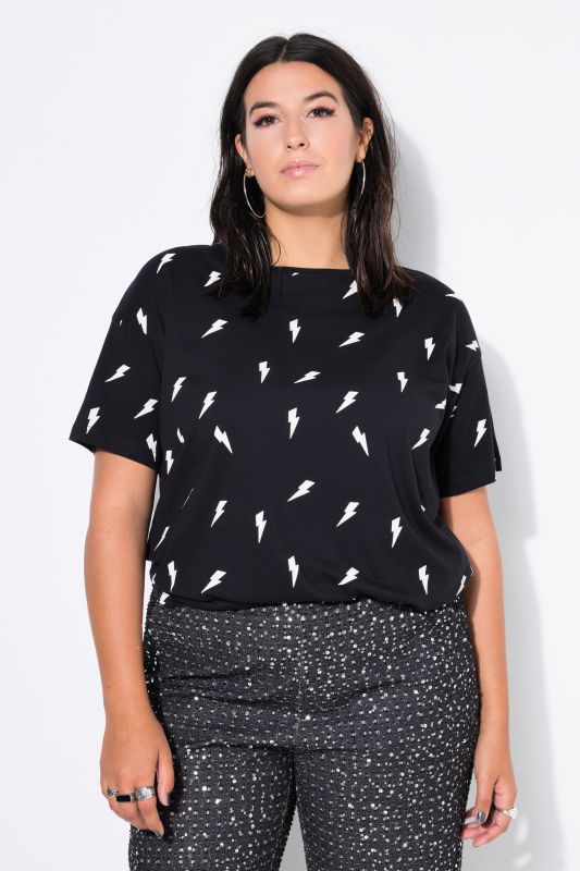 T-shirt oversize, motif éclair