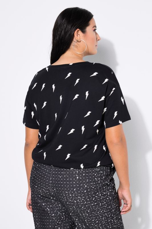T-shirt oversize, motif éclair