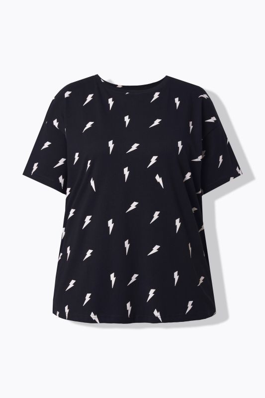 T-shirt oversize, motif éclair