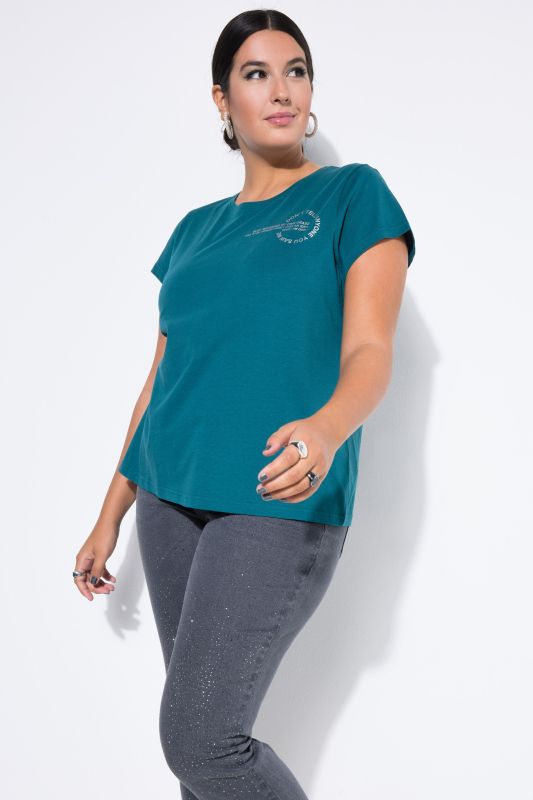 T-shirt coupe Slim Shape, imprimé cercle argenté