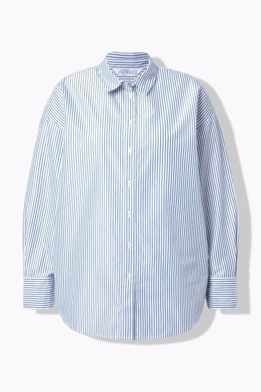 Chemisier oversize, rayures scintillantes