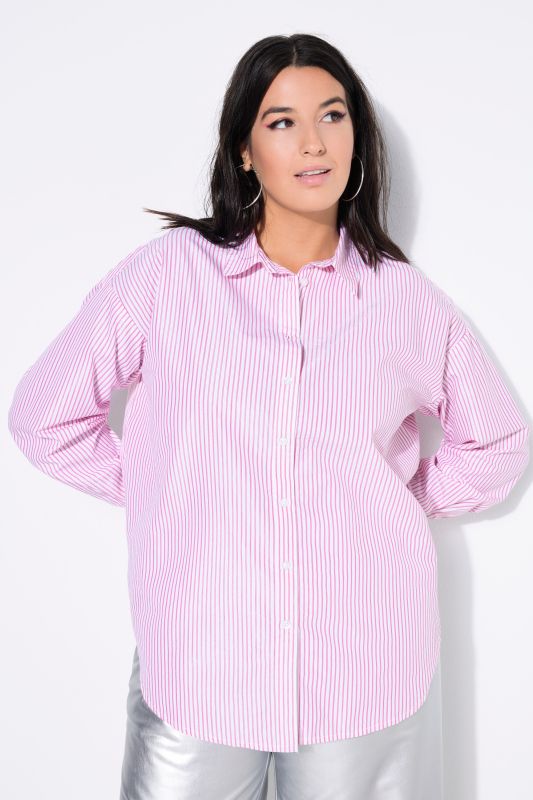 Chemisier oversize, rayures scintillantes