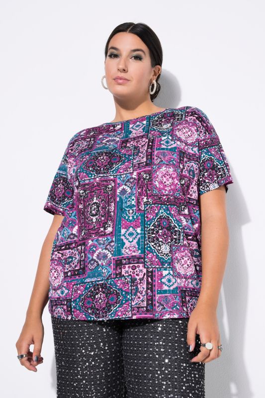 T-shirt oversize, imprimé à fleurs