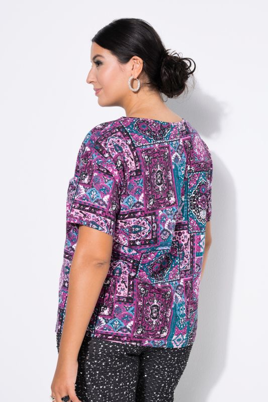 T-shirt oversize, imprimé à fleurs