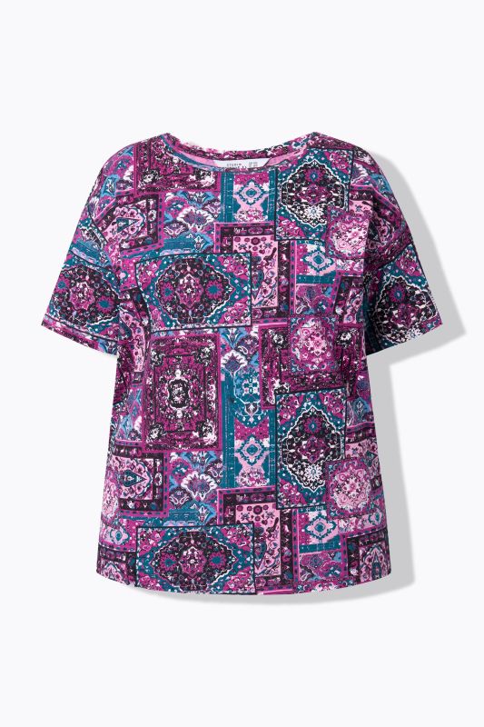 T-shirt oversize, imprimé à fleurs