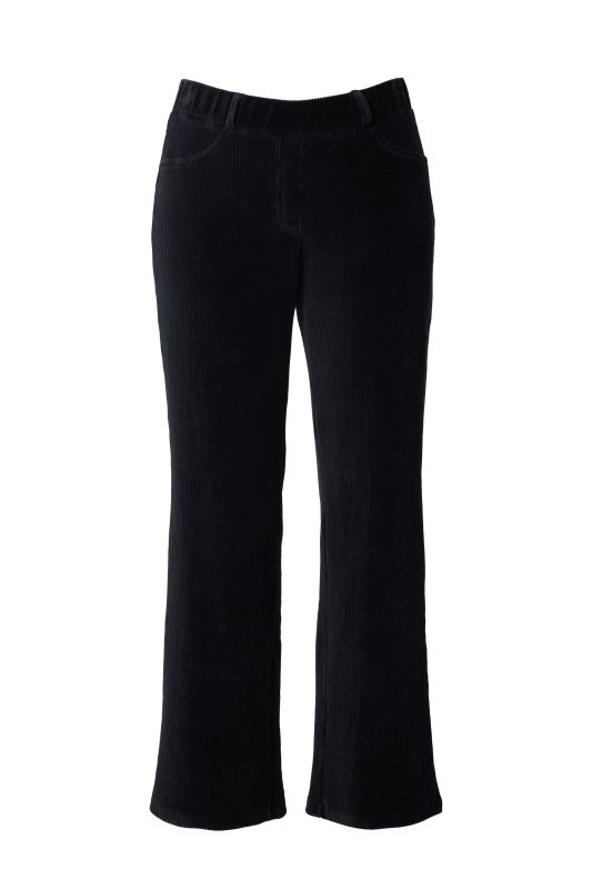 Pantalon à enfiler en velours côtelé de coton bio Mary, ceinture élastique