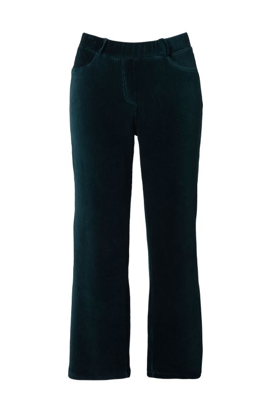 Pantalon à enfiler en velours côtelé de coton bio Mary, ceinture élastique