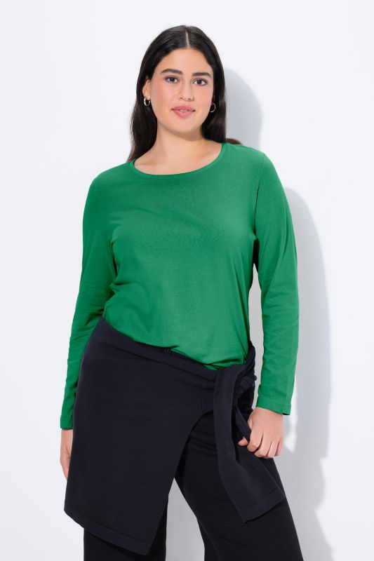 T-shirt Slim Fit, décolleté rond et manches longues