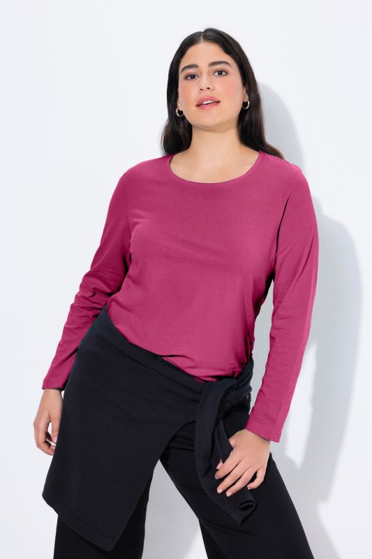 T-shirt Slim Fit, décolleté rond et manches longues