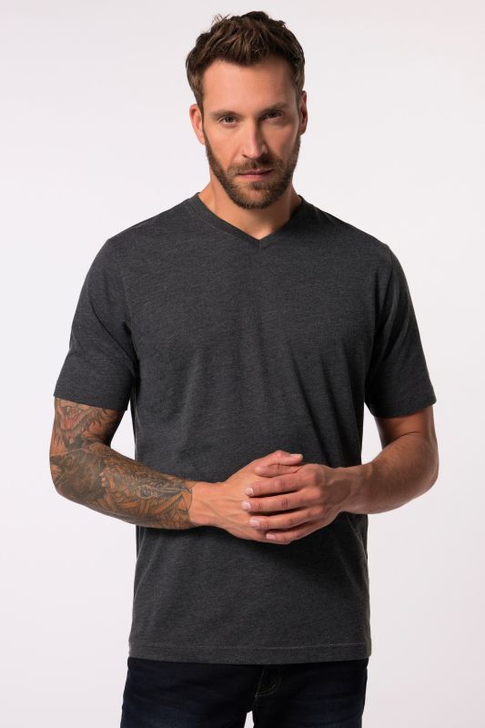 T-shirt JP 1880 Basic, col en V - jusqu'au 8 XL