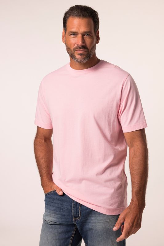 T-shirt Basic en coton peigné, col rond - jusqu'au 8 XL