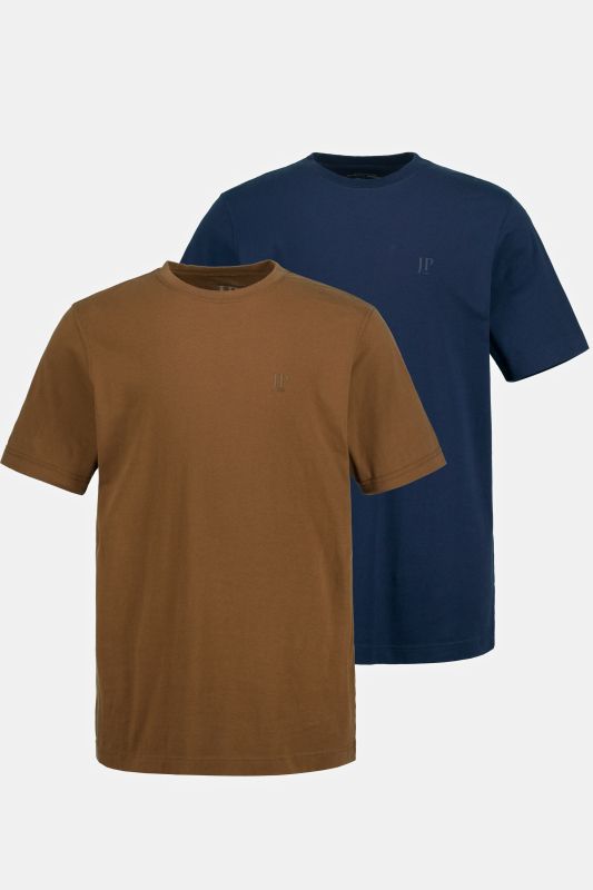 Lot de 2 T-shirts JP 1880, col rond, collection Basic - jusqu'au 8 XL