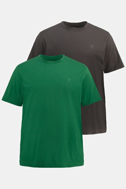 Lot de 2 T-shirts JP 1880, col rond, collection Basic - jusqu'au 8 XL