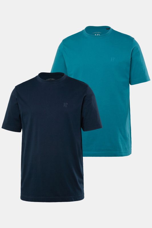 Lot de 2 T-shirts JP 1880, col rond, collection Basic - jusqu'au 8 XL