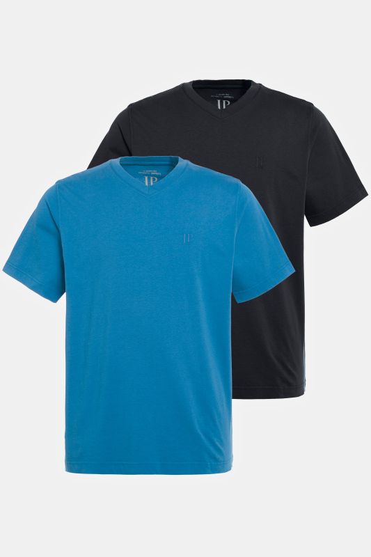 T-shirts, collection Basic, lot de 2. Col en V et manches courtes - jusqu'au 8XL