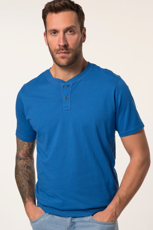 T-shirt Henley JP 1880, ventre confort, manches courtes et col rond - jusqu'au 8 XL