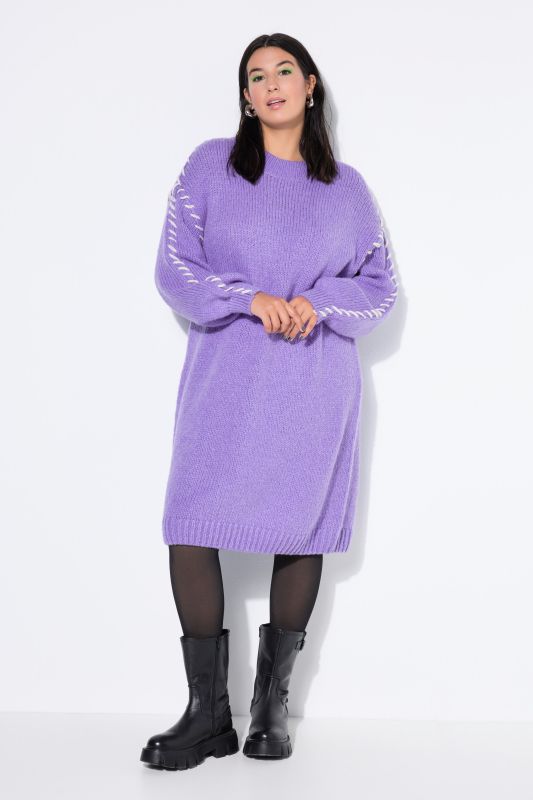 Robe en maille oversize, coutures fantaisie