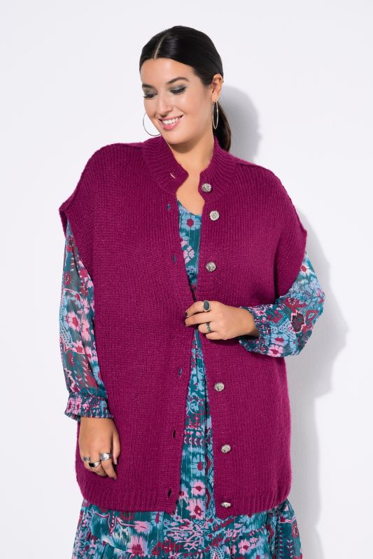 Gilet en maille , oversized, extra doux