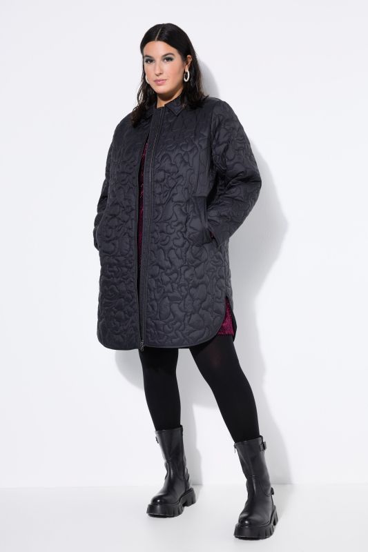 Manteau matelassé, matelassage léger avec motif léopard, coupe Loose Shape