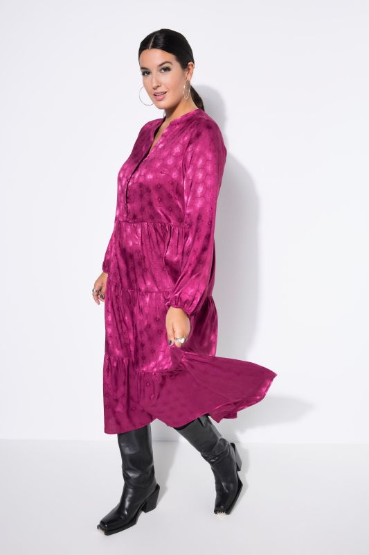 Robe maxi, imprimé rayons scintillants, coupe évasée