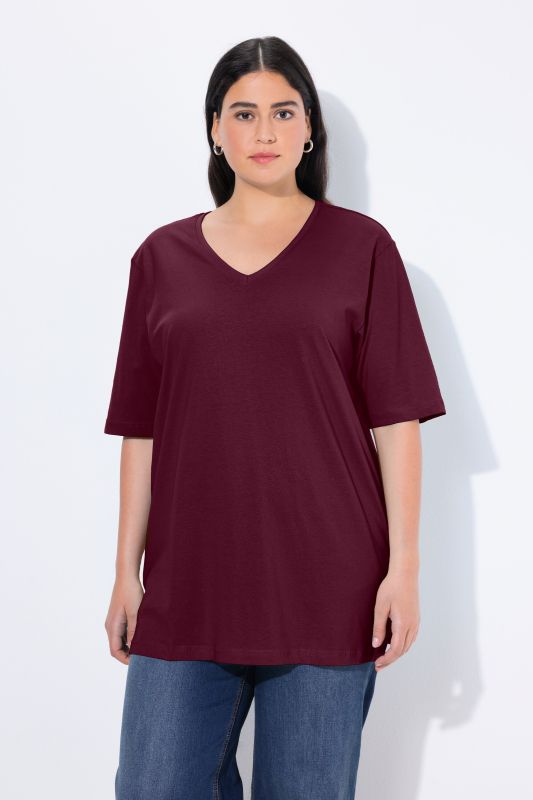 T-shirt coupe Relaxed Fit, décolleté en V et manches courtes