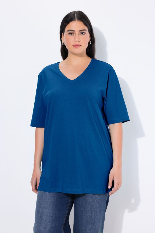 T-shirt coupe Relaxed Fit, décolleté en V et manches courtes