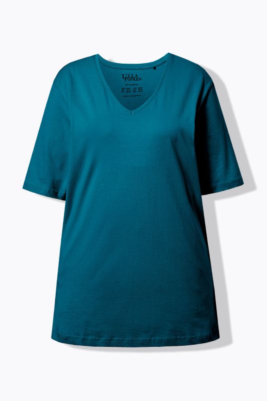 T-shirt coupe Relaxed Fit, décolleté en V et manches courtes