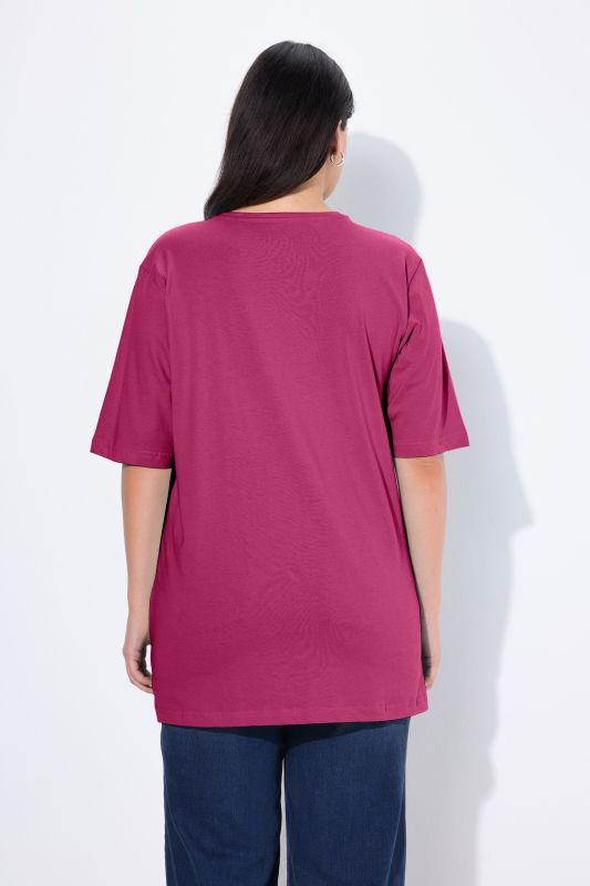 T-shirt coupe Relaxed Fit, décolleté en V et manches courtes