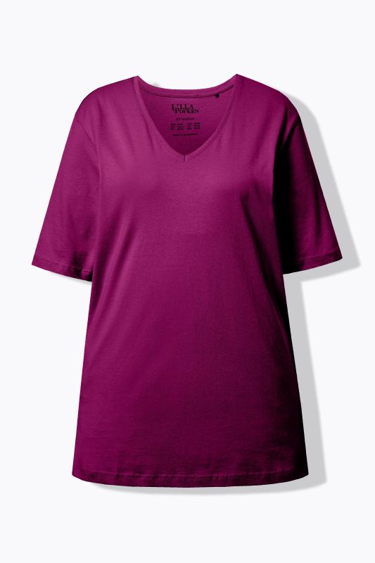 T-shirt coupe Relaxed Fit, décolleté en V et manches courtes