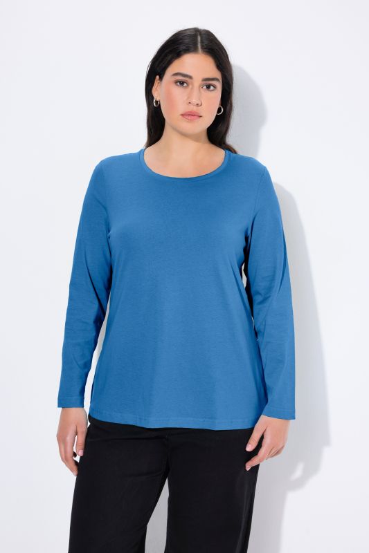 T-shirt Slim Fit, décolleté rond et manches longues