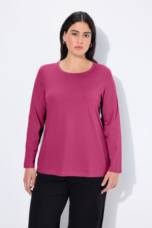 T-shirt Slim Fit, décolleté rond et manches longues