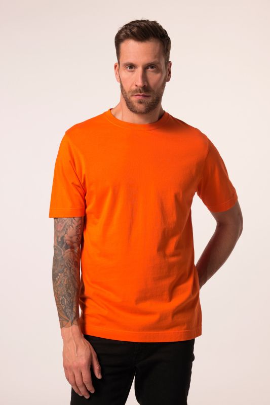 T-shirt Basic en coton peigné, col rond - jusqu'au 8 XL