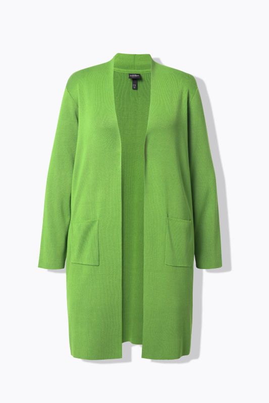 Cardigan coupe ouverte et longue, en maille fine et douce