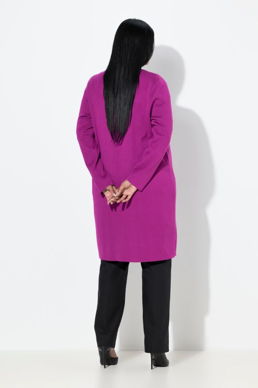 Cardigan coupe ouverte et longue, en maille fine et douce