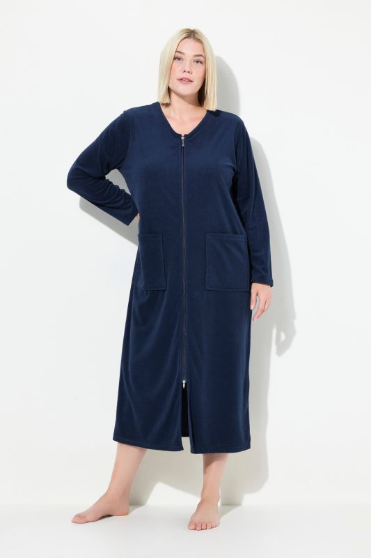 Peignoir en tissu éponge, doux et confortable - fermeture à glissière à double sens