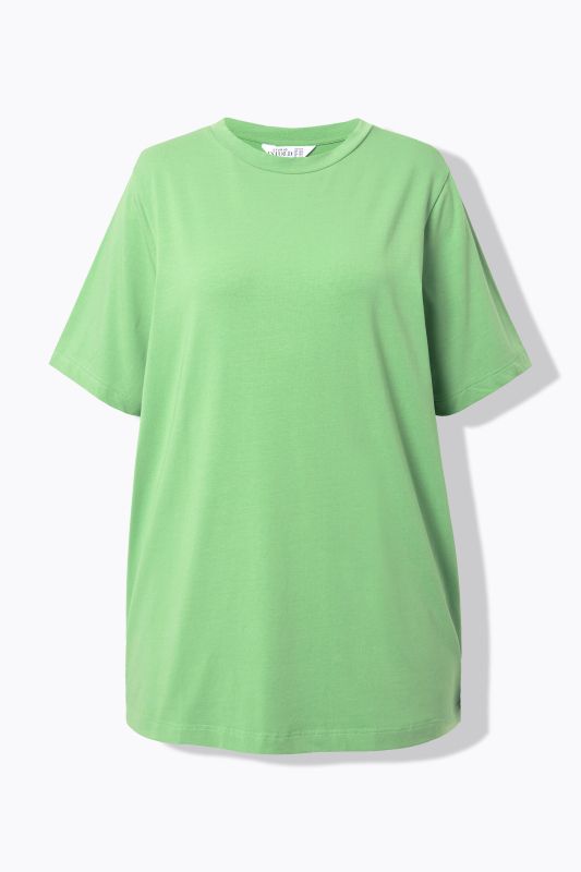 T-shirt long à col rond et manches courtes