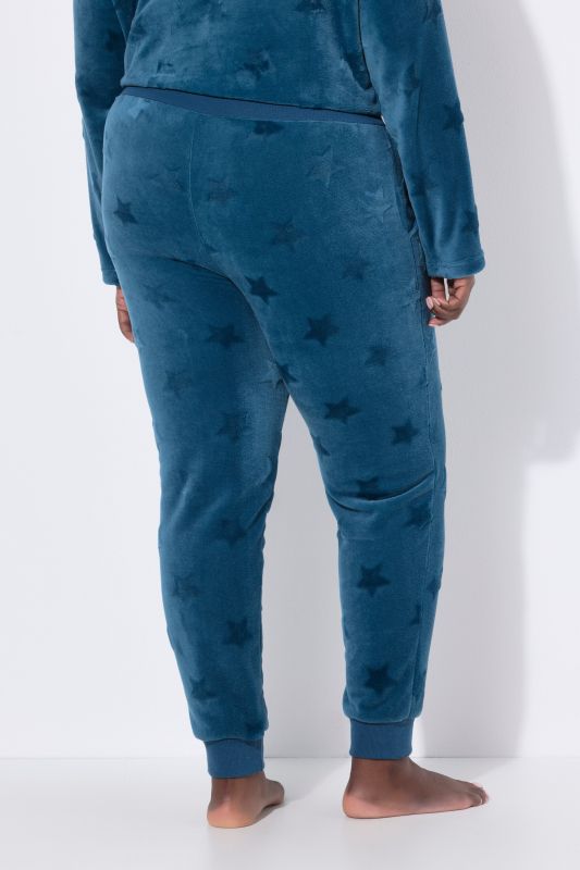 Pantalon homewear, étoiles texturées