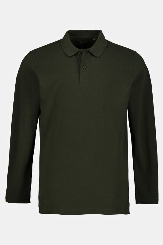 Polo JP 1880 en piqué, manches longues, collection Basic - jusqu'au 8 XL