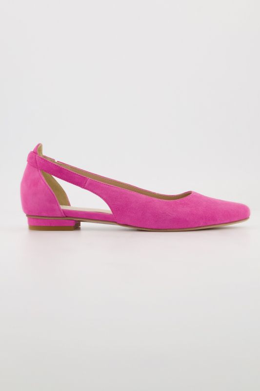 Ballerines en cuir, découpe, largeur H
