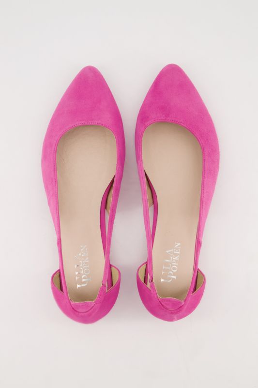 Ballerines en cuir, découpe, largeur H