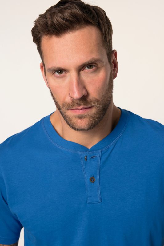 T-shirt Henley JP 1880, ventre confort, manches courtes et col rond - jusqu'au 8 XL