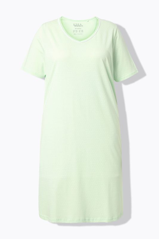 Lot de 2 chemises de nuit, décolleté rond/en V et manches courtes