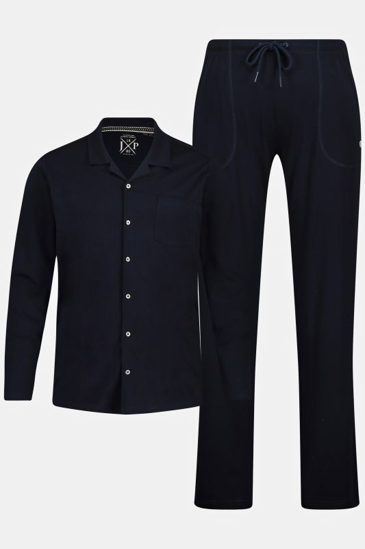 Pyjama deux pièces Homewear, T-shirt à manches longues, qualité OEKO-TEX, revers