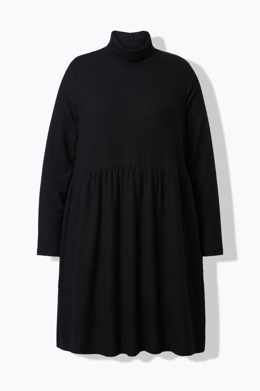 Robe en molleton à col camionneur et manches longues, fermeture à glissière
