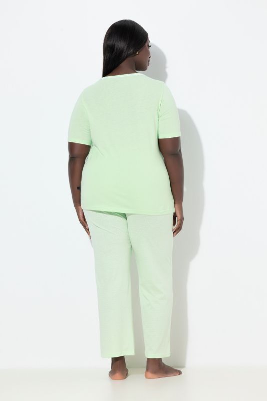 Pyjama deux pièces, pantalons à pois & T-shirt manches courtes