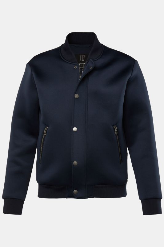 Veste en tissu cuba, col esprit blouson Teddy américain, fermeture à glissière