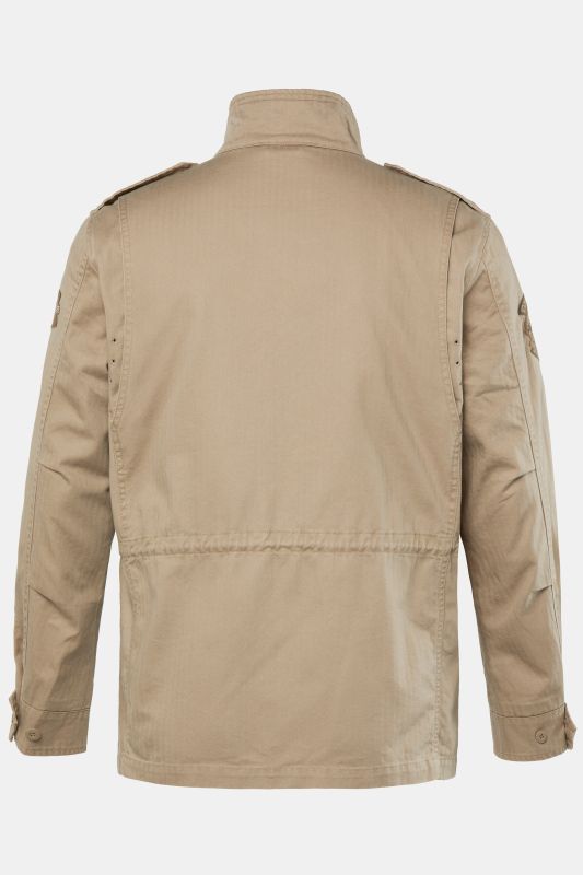 Veste de treillis en coton, écussons, style vintage - jusqu'au 8 XL