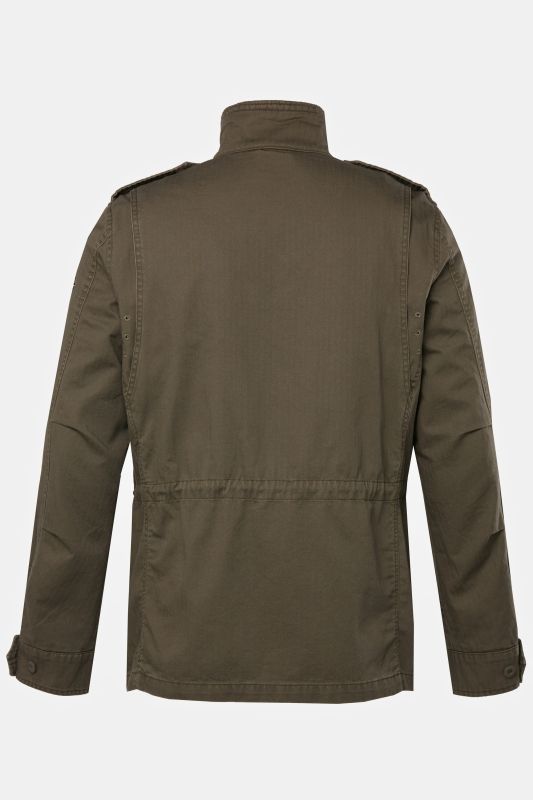 Veste de treillis en coton, écussons, style vintage - jusqu'au 8 XL