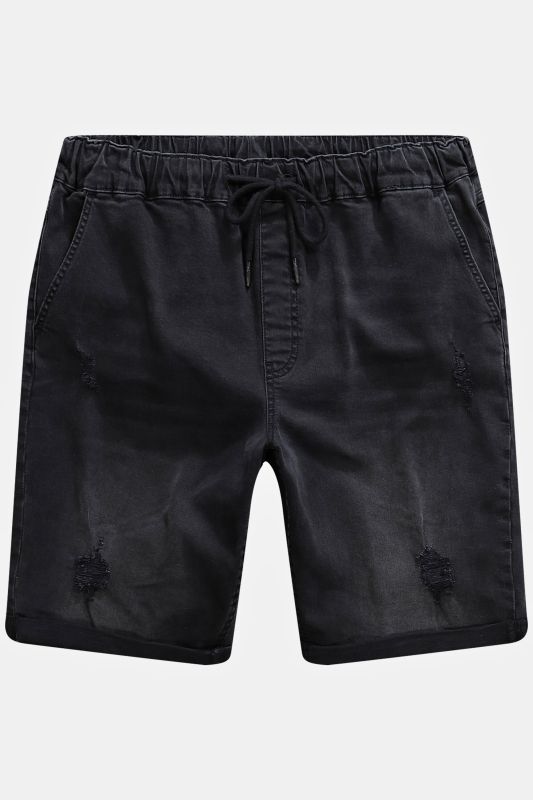 Bermuda en jean STHUGE, technologie FLEXLASTIC®. Denim à look destroy. Jusqu'au 8XL.