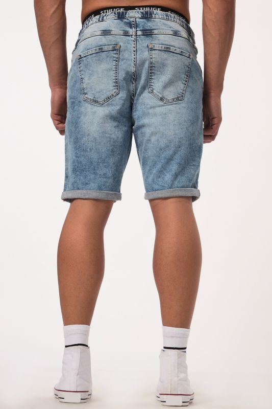 Bermuda en jean STHUGE, technologie FLEXLASTIC®. Denim à look destroy. Jusqu'au 8XL.